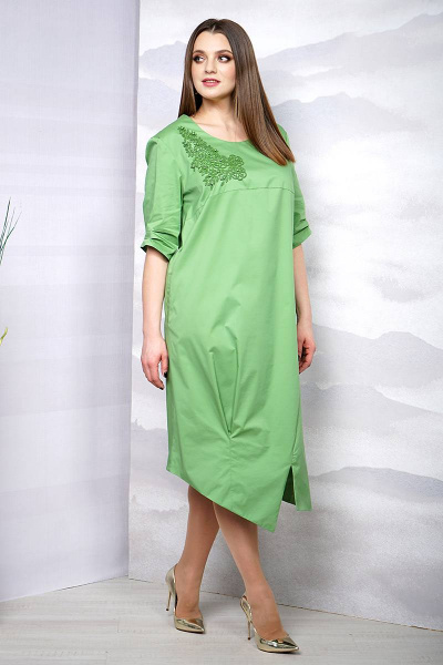 Платье Olegran О650 зелень - фото 2