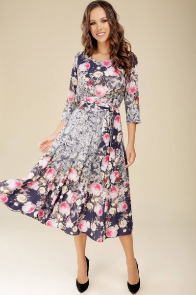 Платье Teffi Style L-1217 розовые_цветы - фото 3
