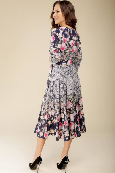 Платье Teffi Style L-1217 розовые_цветы - фото 4