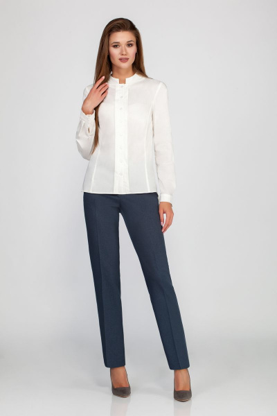 Блуза, брюки, жакет LaKona 1244 сине-серый - фото 2