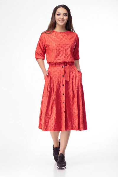 Блуза, юбка Luana Plus 108 красный - фото 1