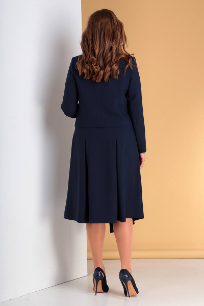 Жакет, юбка Liona Style 711 темно-синий - фото 2