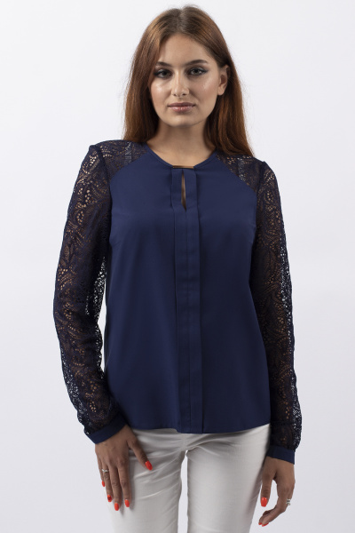 Блуза VIZAVI 590 синий - фото 1
