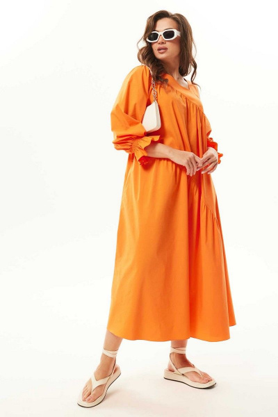 Платье Mislana С937 оранжевый - фото 2