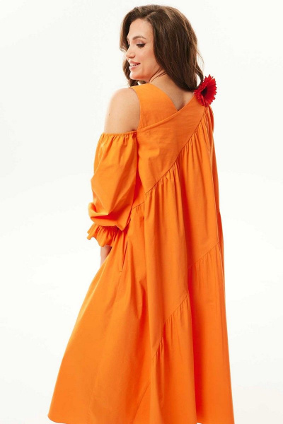 Платье Mislana С937 оранжевый - фото 6