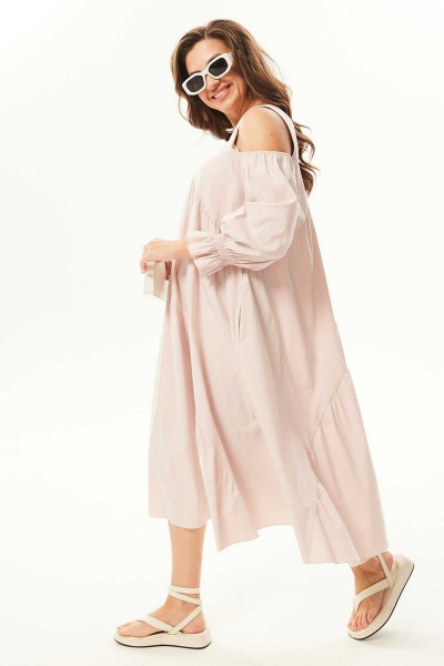 Платье Mislana С937 розовый - фото 4