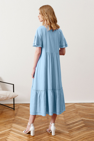 Платье Панда 100083w голубой - фото 2