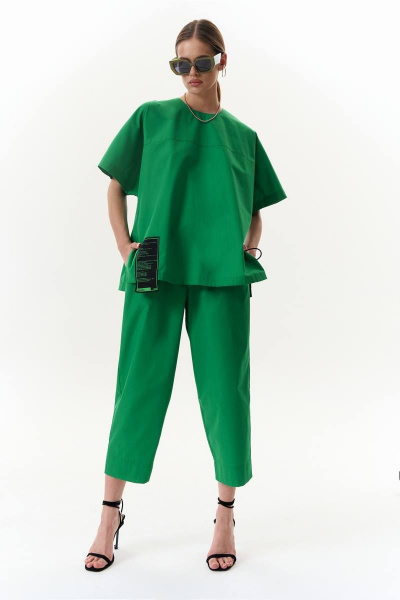 Блуза, брюки MilMil 1087 зеленый - фото 1