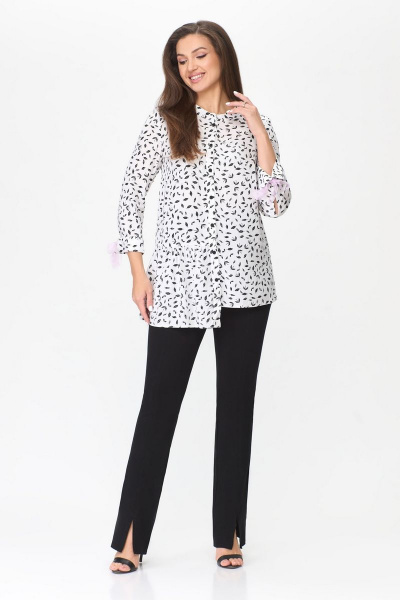 Блуза DaLi 5452.2 чёрно-белая - фото 5
