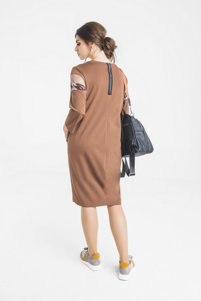 Платье ELLETTO 1720 коричневый - фото 3
