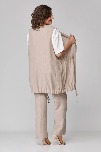 Блуза, брюки, жилет Runella 1549 беж - фото 4