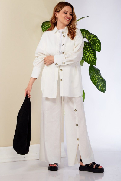 Блуза, брюки Anastasia 975.1 белый - фото 5