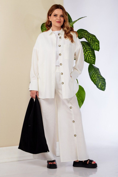 Блуза, брюки Anastasia 975.1 белый - фото 1
