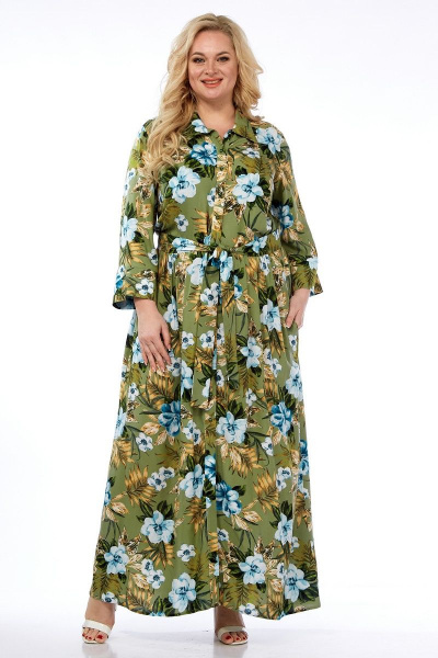 Платье Celentano lite 5004.1 оливковый - фото 11