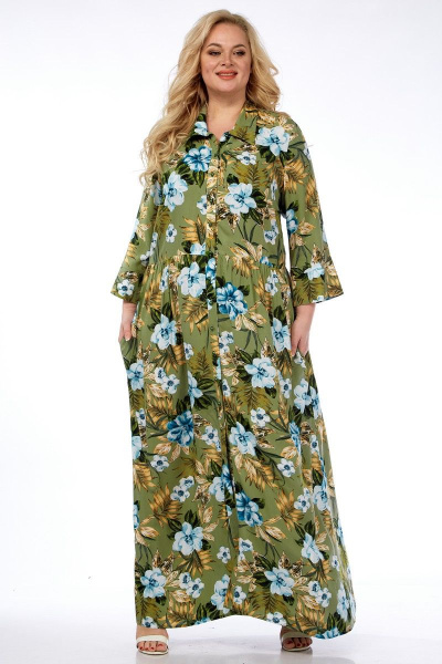 Платье Celentano lite 5004.1 оливковый - фото 2