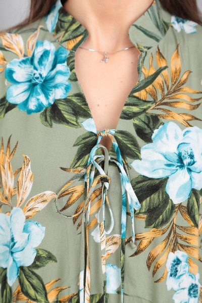 Платье Celentano lite 5001.1 оливковый - фото 7