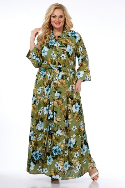 Платье Celentano lite 5005.1 оливковый - фото 10