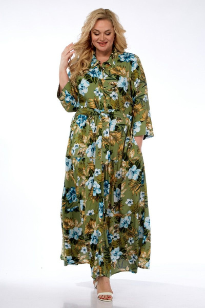 Платье Celentano lite 5005.1 оливковый - фото 7