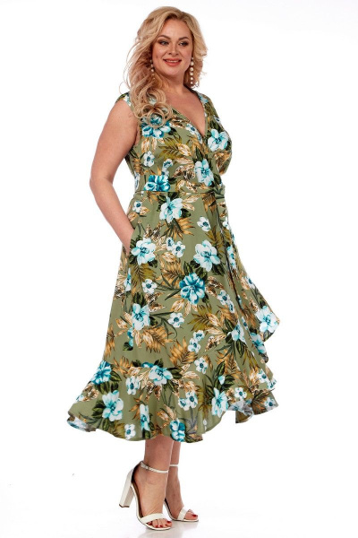 Платье Celentano lite 5007.1 оливковый - фото 12