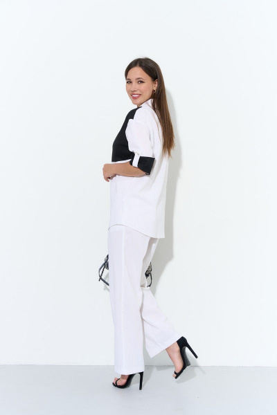 Блуза, брюки Anastasia 1000 черно-белый - фото 8