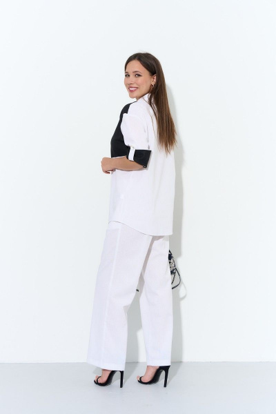 Блуза, брюки Anastasia 1000 черно-белый - фото 7