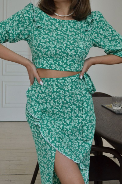 Блуза, юбка THE.WOMAN 0084 зелень - фото 3