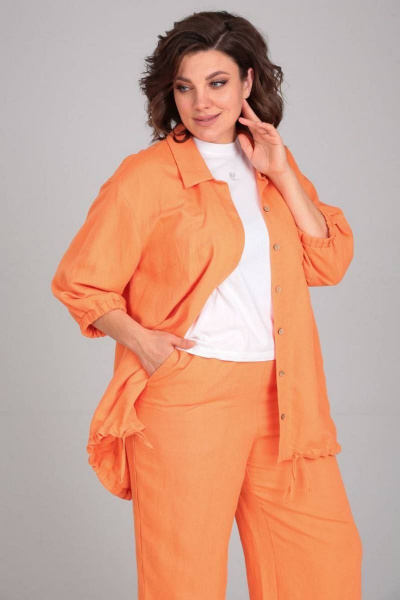 Рубашка Ma Сherie 1014 оранжевый - фото 2