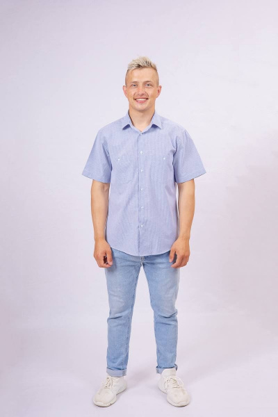 Рубашка Nadex 01-073323/329-23_182 сине-белый - фото 3