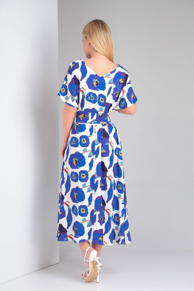 Платье Andrea Fashion 9 молоко-синий - фото 4