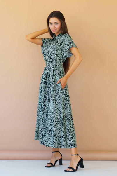 Платье Ivera 1082L хаки - фото 2