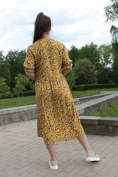 Платье Arisha 1269 ярко-желтый - фото 6
