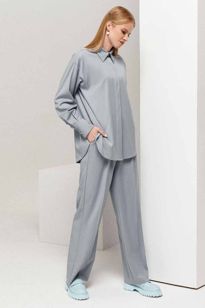 Блуза Панда 112340w светло-серый - фото 1