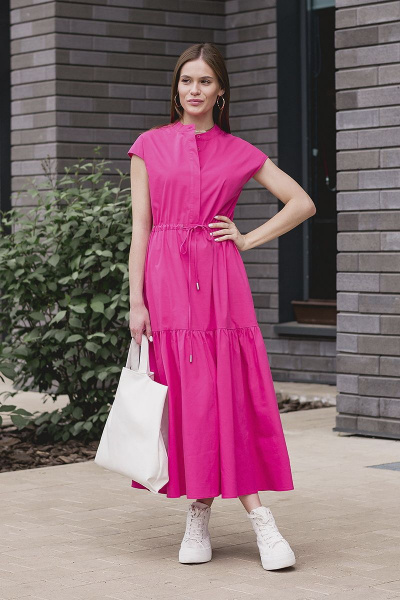 Платье MURMUR 10123 ярко-розовый - фото 1