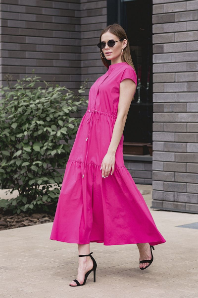 Платье MURMUR 10123 ярко-розовый - фото 4
