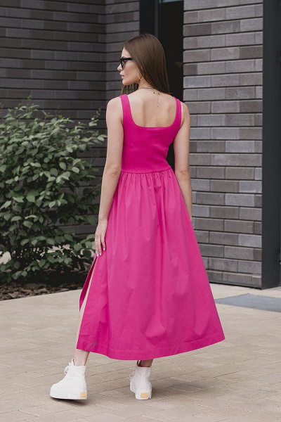 Платье MURMUR 10126 ярко-розовый - фото 2