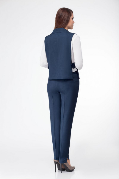 Блуза, брюки, жилет Bonna Image 360 синий - фото 2