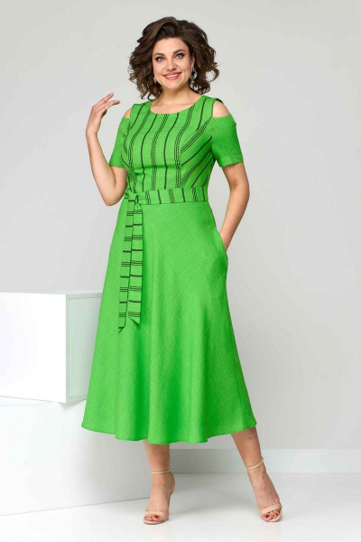 Платье Асолия 2625 зеленый - фото 3