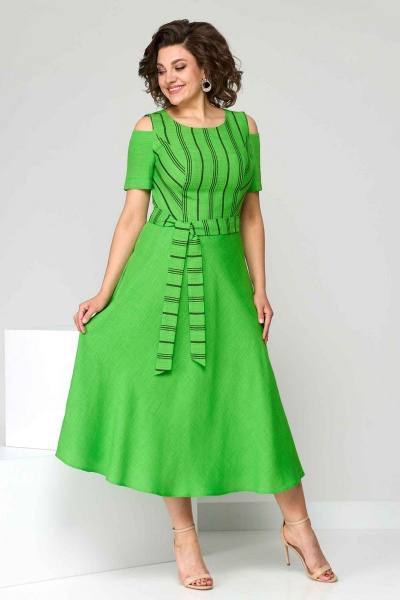 Платье Асолия 2625 зеленый - фото 1