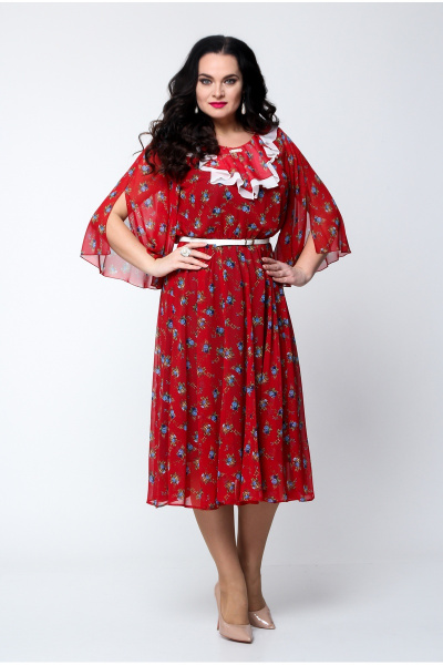 Платье DaLi 1416 красный - фото 2