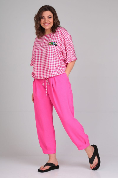 Блуза, брюки Michel chic 1342 розовый - фото 6