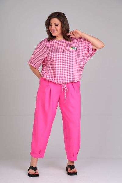 Блуза, брюки Michel chic 1342 розовый - фото 5