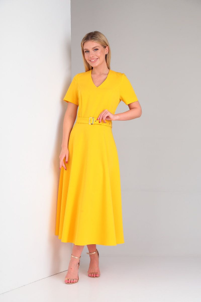 Платье Lady Line 547 желтый - фото 4