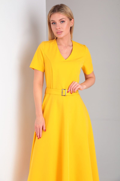 Платье Lady Line 547 желтый - фото 3