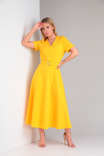 Платье Lady Line 547 желтый - фото 1