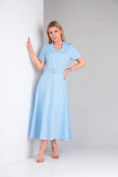 Платье Lady Line 547 голубой - фото 4