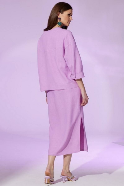 Жакет, платье Faufilure С1378 розовый - фото 4