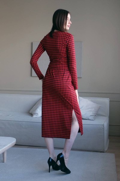 Джемпер, юбка ULLA 3005 красный,черный - фото 5