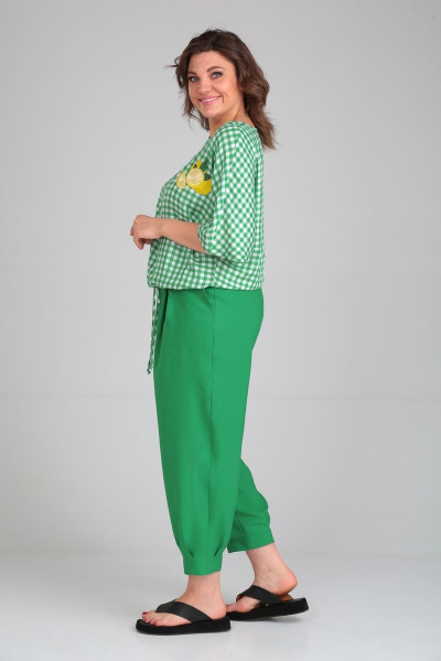 Блуза, брюки Michel chic 1342 зеленый - фото 6