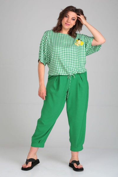 Блуза, брюки Michel chic 1342 зеленый - фото 1