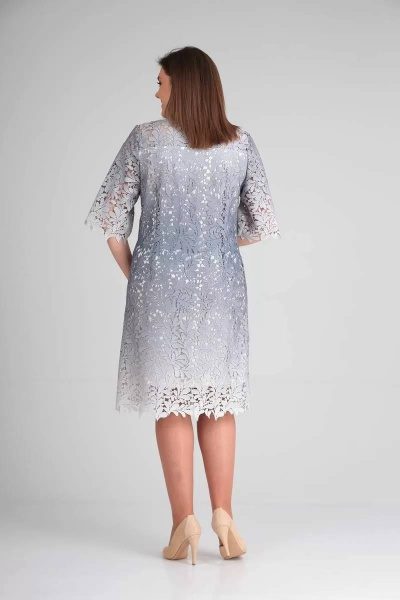 Платье Avenue Fashion 0120-1 серо-молочный - фото 4